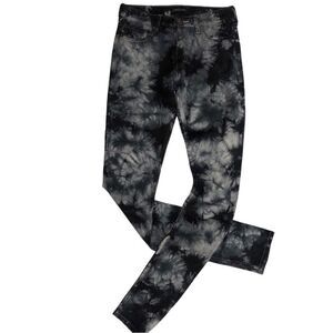COURTSHOP Black/Grey Tie-Dye skinny Jeans  (26)